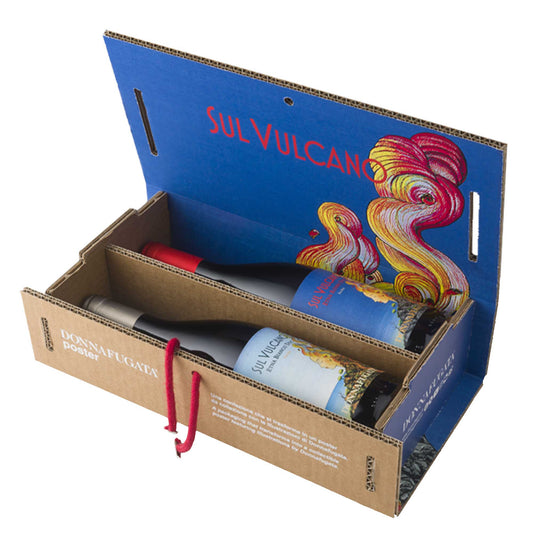 'Poster Sul Vulcano'' Etna Rosso DOC “Sul Vulcano” + Etna Bianco DOC “Sul Vulcano” (edizione speciale) - Donnafugata