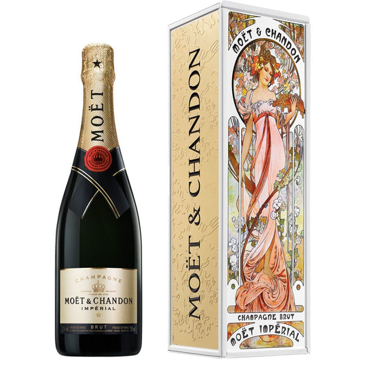 Champagne Brut "Moët Impérial x Alphonse Mucha" Limited Edition Red - Moët & Chandon (gift box)