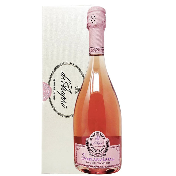 Vino Spumante Metodo Classico Rosè Brut "Sansevieria" 2019 - D'Araprì (astuccio)
